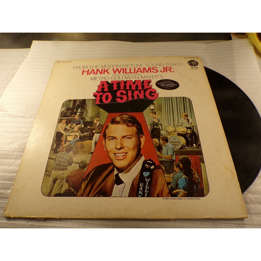 Hank Williams Jr A Time To Sing Soundtrack Vinyl LP MGM Records SE-4540 ST 1968
